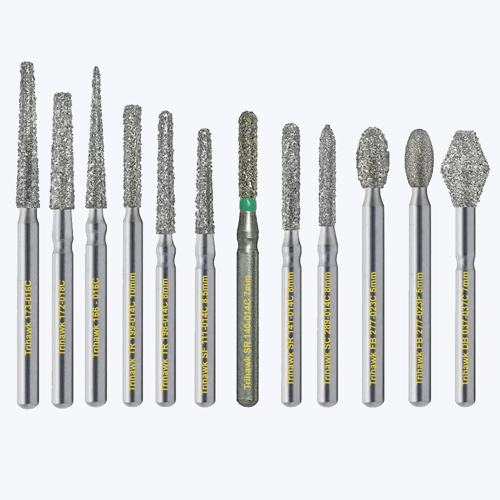TriHawk Tooth Preparation Bur Set FG (10 pcs)
